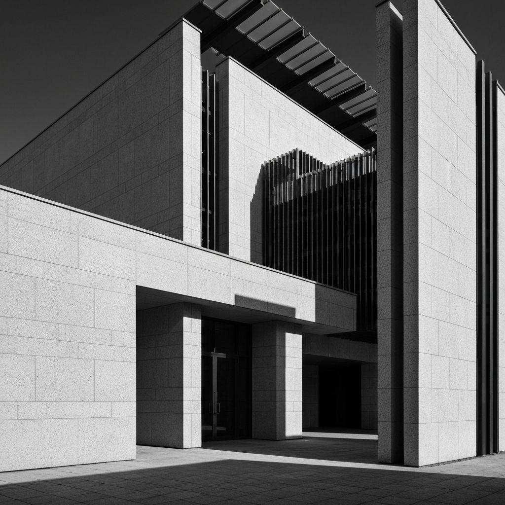 Архитектонски облици са јасним линијама и структуром